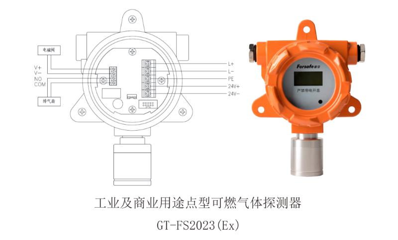 FS2023(Ex）工业及商业用途点型可燃气体山东探测器接线图